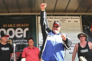 Average fish for the day went to Jesse Newton of Reporoa with a 1.814kg (closest to overall 1.813kg) fish which earned him $1,000