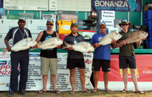 Heaviest Fish for Tuesday - Kevin Munisamy, Phil Harpur, Raymond Cox, Kingi Wiki, Brad Hill